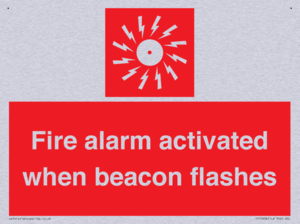 Fire alarm activated when beacon flashes